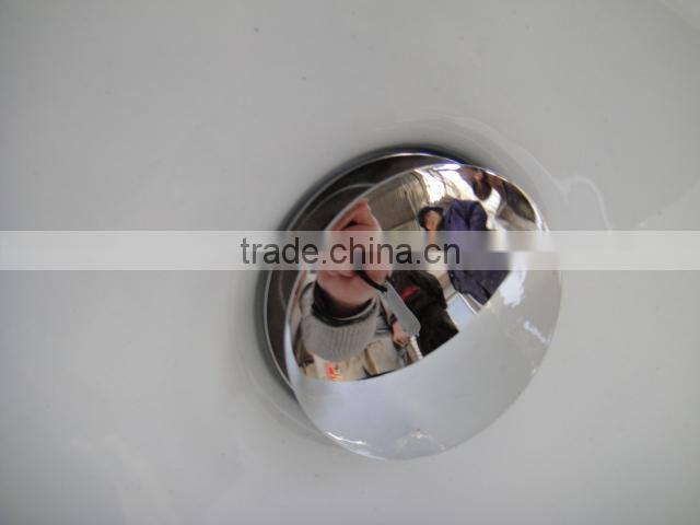 exposed overflow and drain for freestanding baths