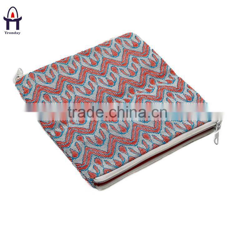 National pattern cosmetic bag makeup bag with two pockets