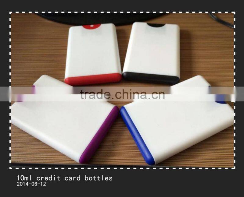 15ml square plastic credita card perfume pump spray bottles for sale