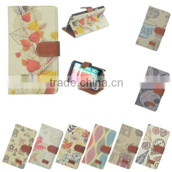 RETRO NEW BOOK SIDE CARD HOLDER WALLET FLIP LEATHER CASE COVER FOR HTC ONE M8