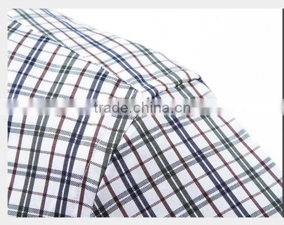custom top quality business mens dress shirt wool plaid shirts for business man