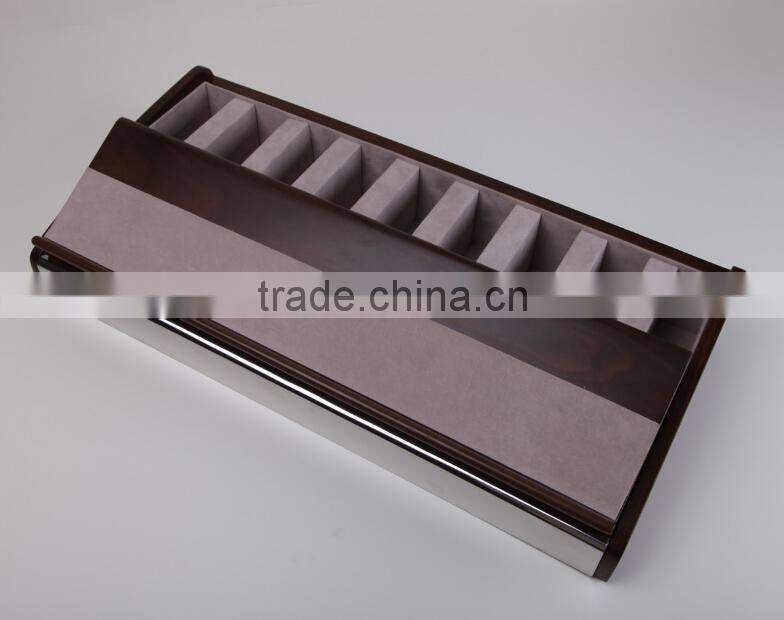 Custom design double-decks wooden luxury belt display