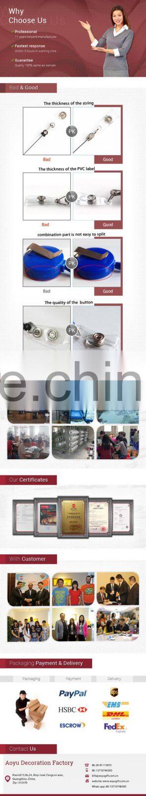 transparent retractable badge reel badge holder