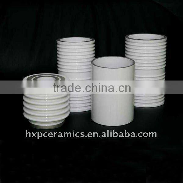 Glazed metallized alumina ceramic vacuum tube