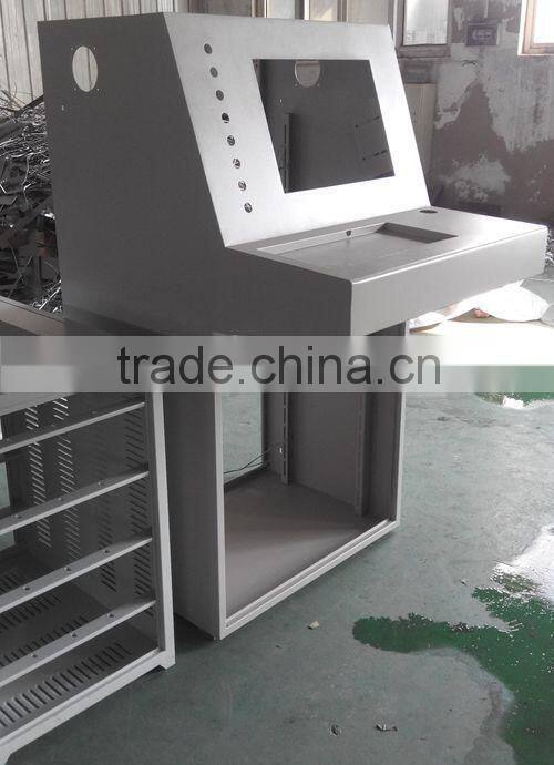 Operating stage metal enclosure for operating machine protection