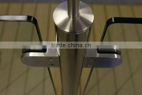 stainless 304/316 Pipe Glass Clamp glass holder for square post