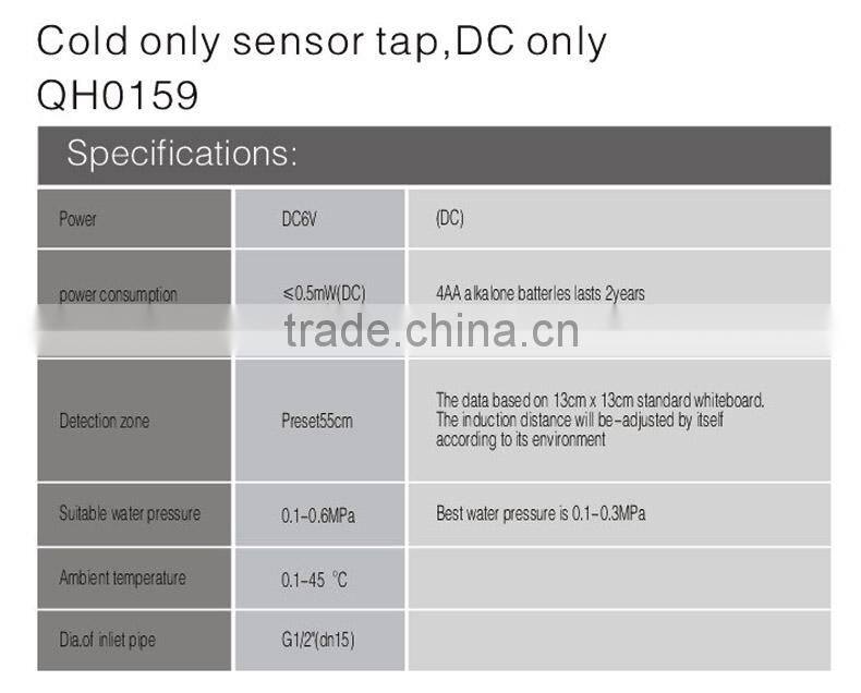 In Wall Touchless Bathroom Sensor Tap Basin Faucet Sensor (QH0159)