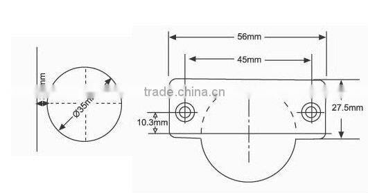 Clip on kitchen cabinet hinge