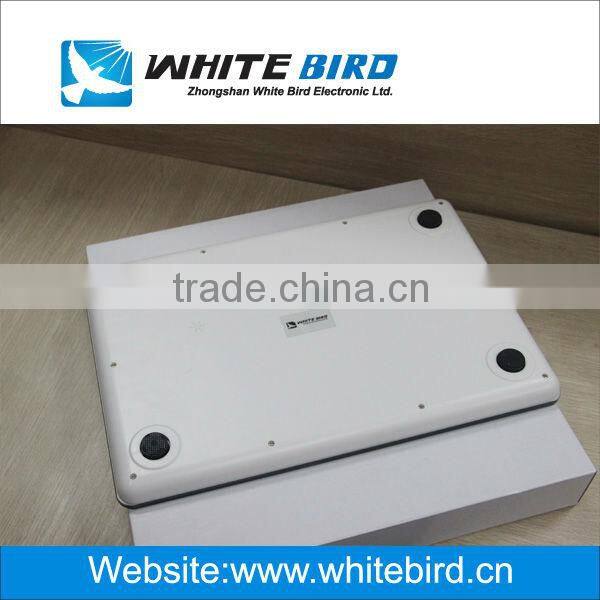 WhiteBird glass digital bathroom scale with large LCD