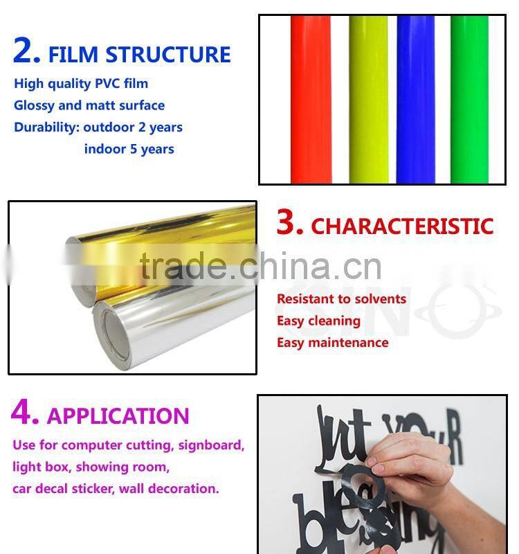 SINO Removable Fluorescent Tape Outdoor Computer Cutting Sign Vinyl