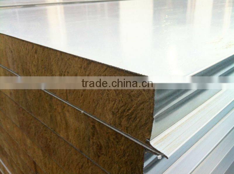 Interior rock wool sandwich wall panel