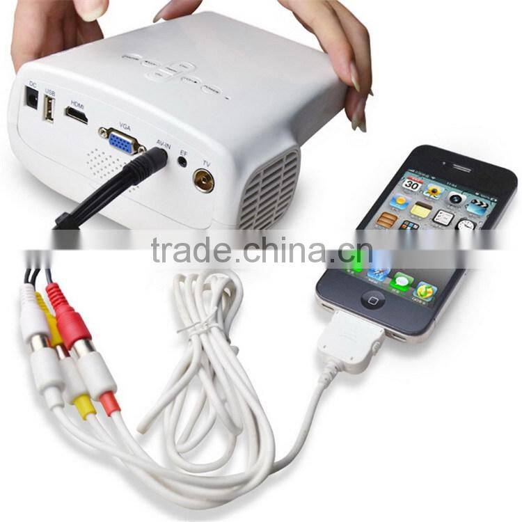 Mini Pico portable video projector TV AV VGA A/V USB & SD with VGA HDMI Projector projetor beamer Wholesale