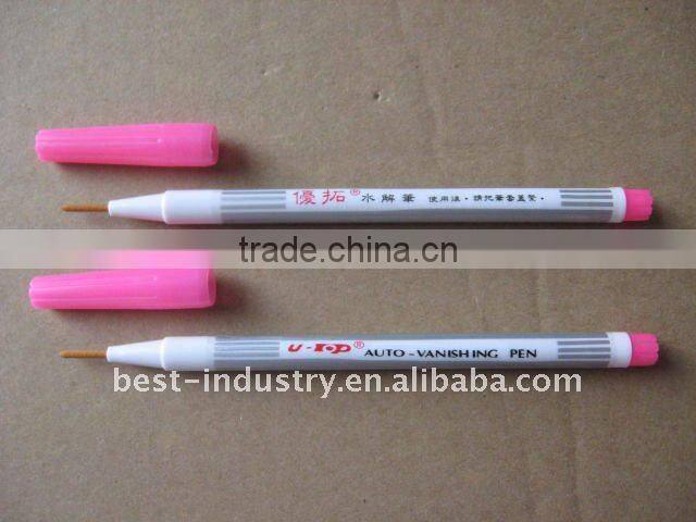 High tech disappearing ink pen for garments and shoes