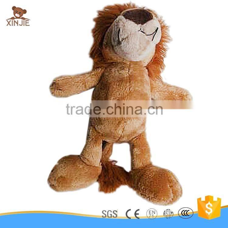 customize plush stuffed brown lion soft toy with t-shirt