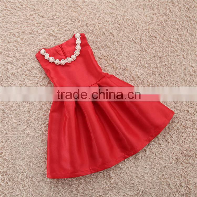 Latest kid's boutique dresses baby girl's Christmas fancy party design dresses