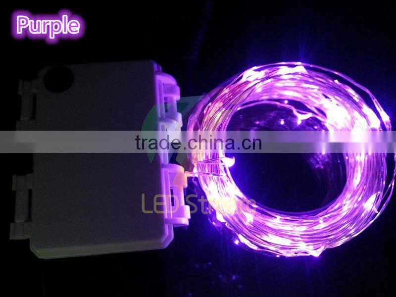 Waterproof Timer 10M 100 leds Silver copper wire string lights outdoor Christmas lighting