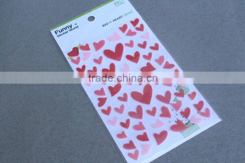 Custom 3D Felt Fabric Sticker