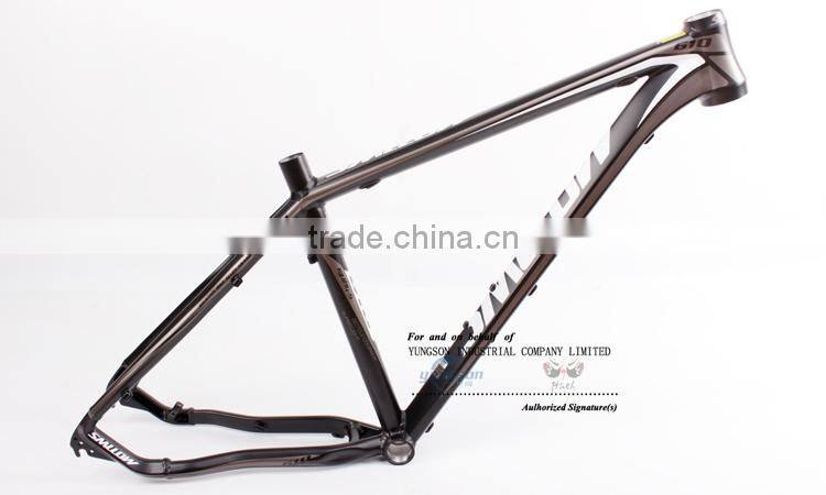 Aluminum alloy mountain bike frame with comfortable riding feeling