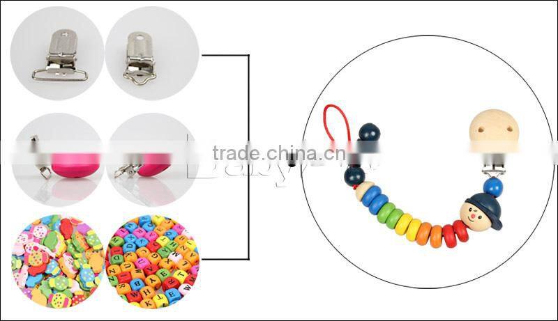 2015 New DIY Baby Products High Quality Cute Silicone Pacifier Holders