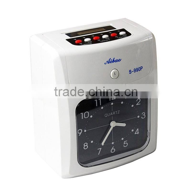 paying time card punching attendance machine