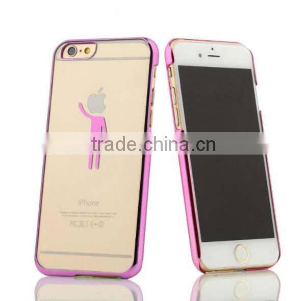 2014 new pc electroplating case for iphone 6 , laser etching case for iphone 6