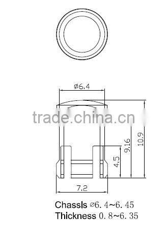 plastic universal standard clear PC LED lens cap