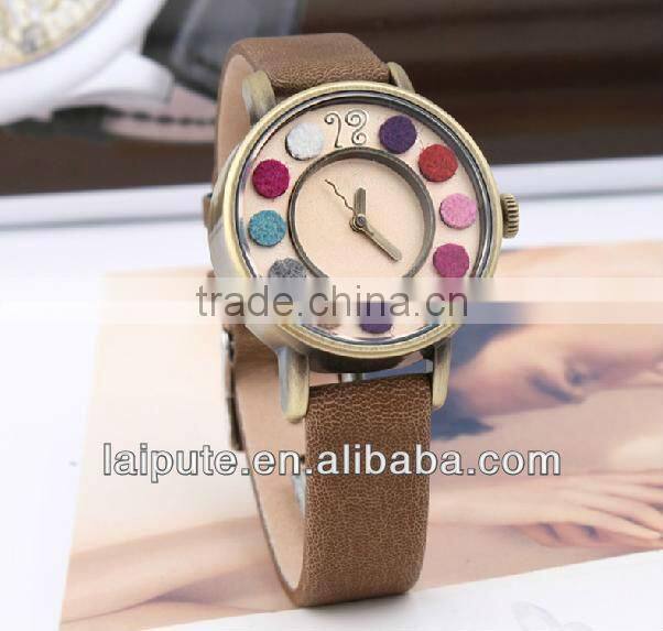 2013 hot sales fashonable wrist girl watch with pc movt watches