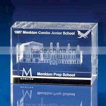 Crystal plaques awards for 3d laser engraving