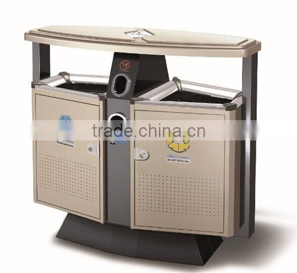 2016 New style Urban street Waterproof Tempered Glass Two Side Advertising Display Lamp Light Box Trash Bin