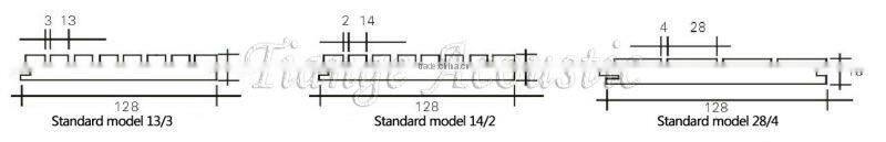 Modern 3d Interior solid birch mosaic acoustic wood wall panel