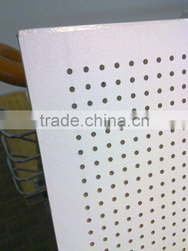 suspended perforated acoustic gypsum ceiling with 6mm round hole