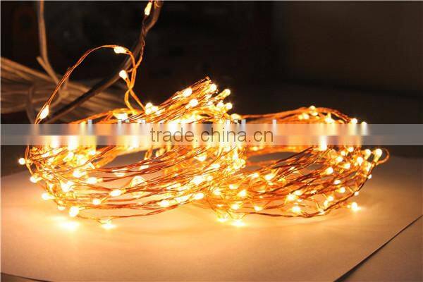 33Ft Copper LED Strings 100 LEDs Starry LED Lights LED String Light Festival Decorative LED String Lights with 5V Power Adapter