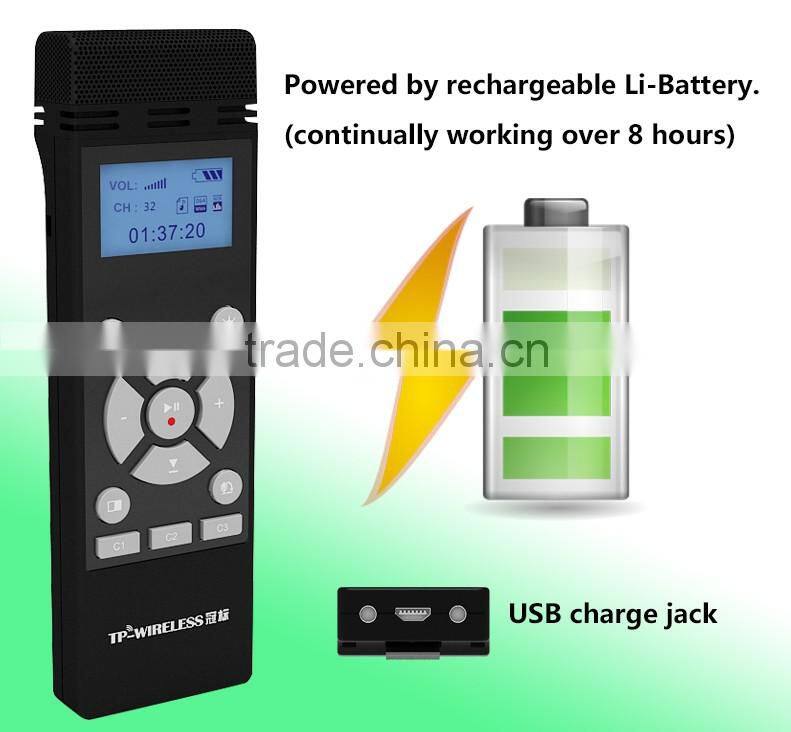 TP-WIRELESS 2.4GHz Wireless Portable Microphone System Laser Pointer USB Remote Control PPT Paging