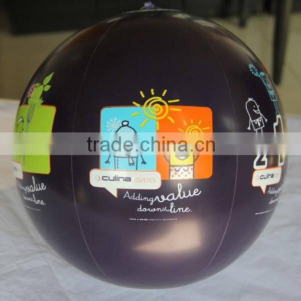 vivid color inflatable ball with white dots imprint, light orange adertising inflatable ball