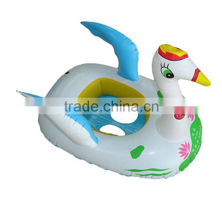 blue and pink sun shade inflatable baby swim seat float boat with canopy