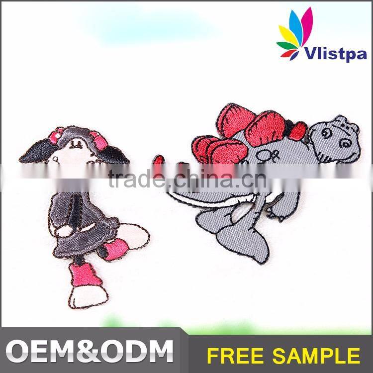 2016 Fashion wholesale cheap custom embroidered fabric patch