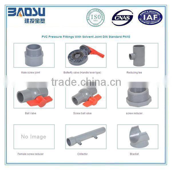 socket-spigot 90 elbow PVC plastic pipe fittings for water pipe