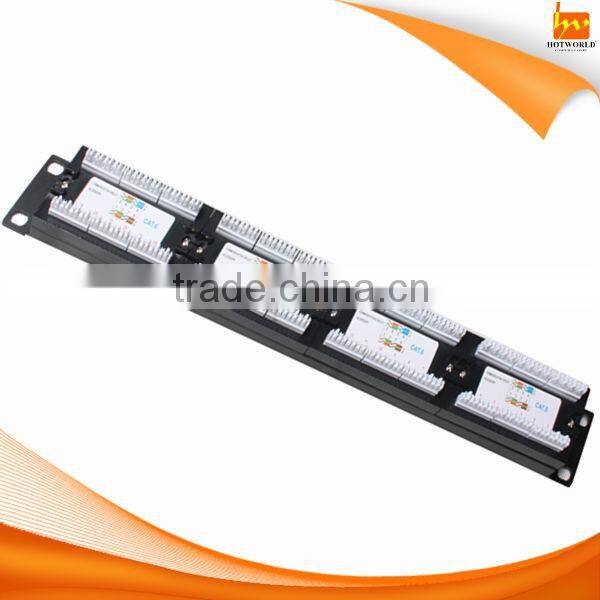 Home Network Device Rack Mount Bracket RJ45 socket 24Ports Patch Panel