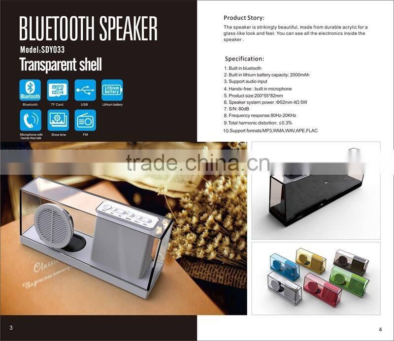 Professional factory supply LED Bluetooth speaker with FM radio