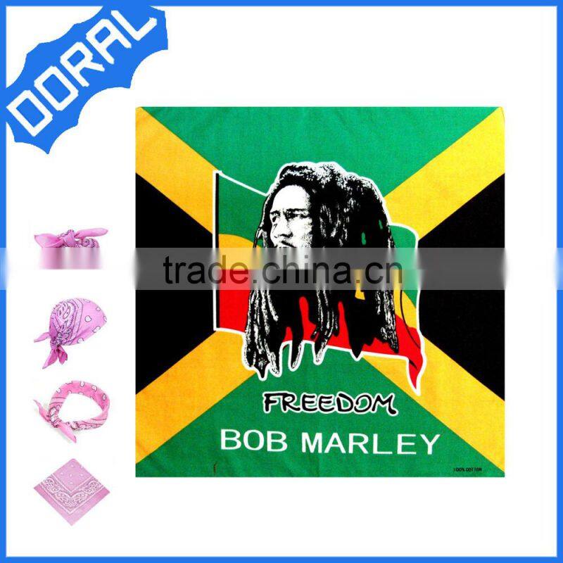 factory selling cheap printed cotton black bandana