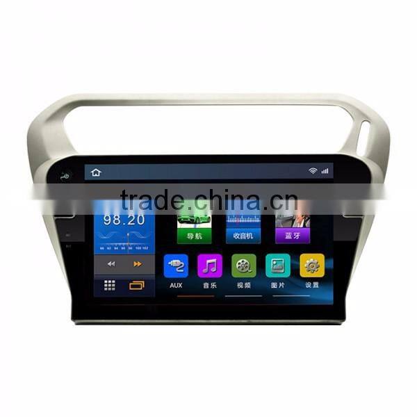 Hot selling quad core android car dvd radio stereo mp3 player for Peugeot 301 with bt 3g wifi atv multi-touch screen