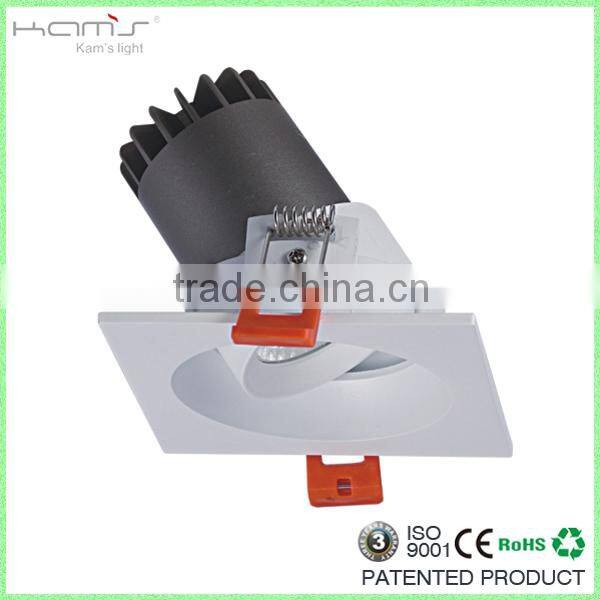 Most popular COB high quality dimmable 10watt square led downlight