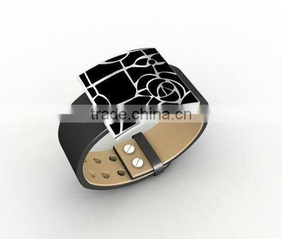 Wholesale alibaba personalized mens leather bracelets#6464