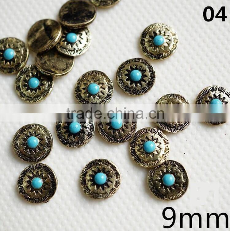 2016 Popular Bohemian style nail art 3D alloy metal decoration charms