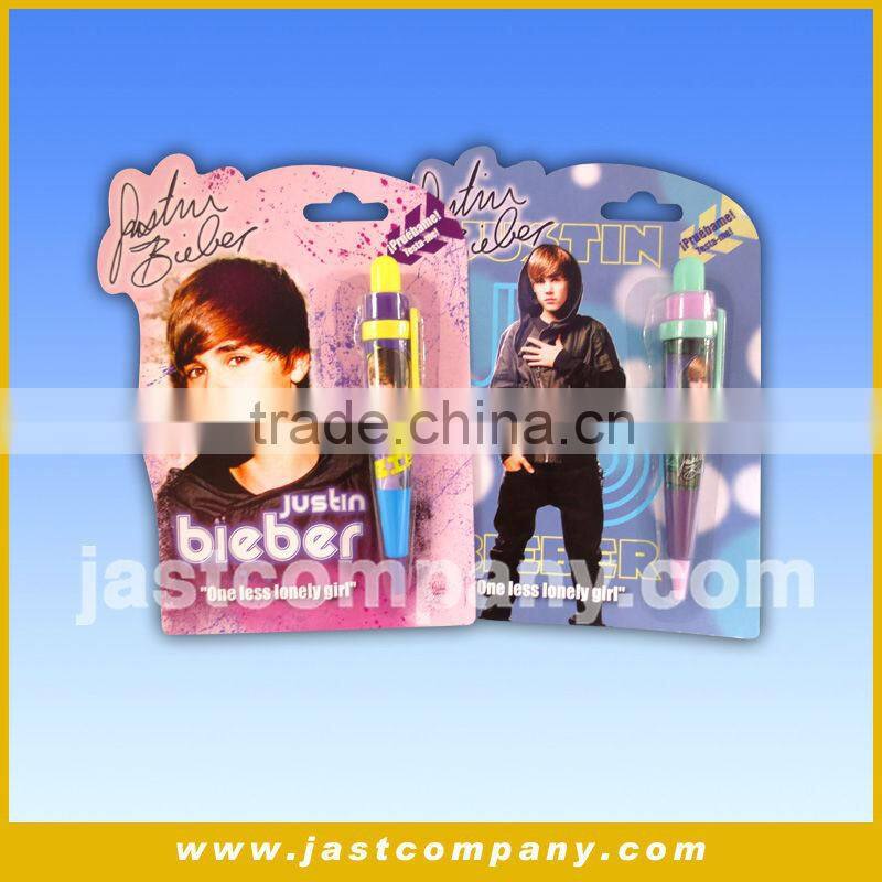 Justin Bieber popular talking ball pen for kids