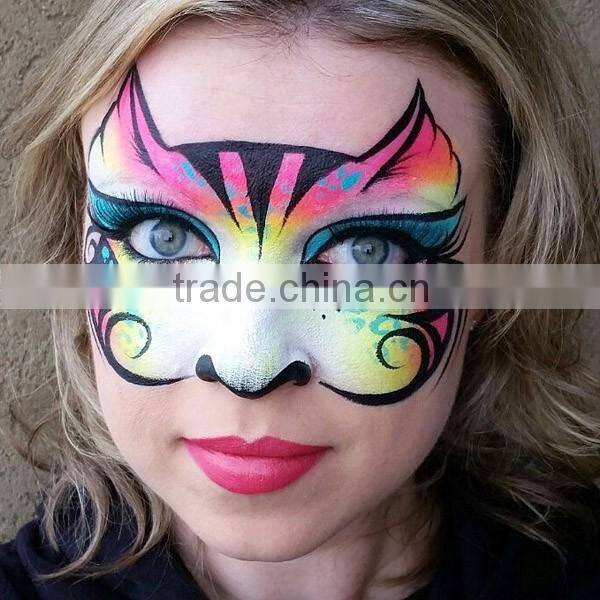 Custom cartoon makeup face mask stickers full face tattoo sticker makeup face painting factory