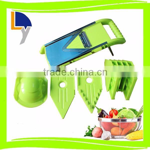 Premium V-Blade Stainless Steel 5 In 1 Mandoline Food Slicer Cutter