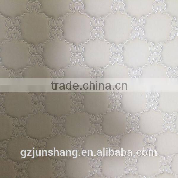 Metallic semi PU leather for beautiful wallpapers usage with embroider