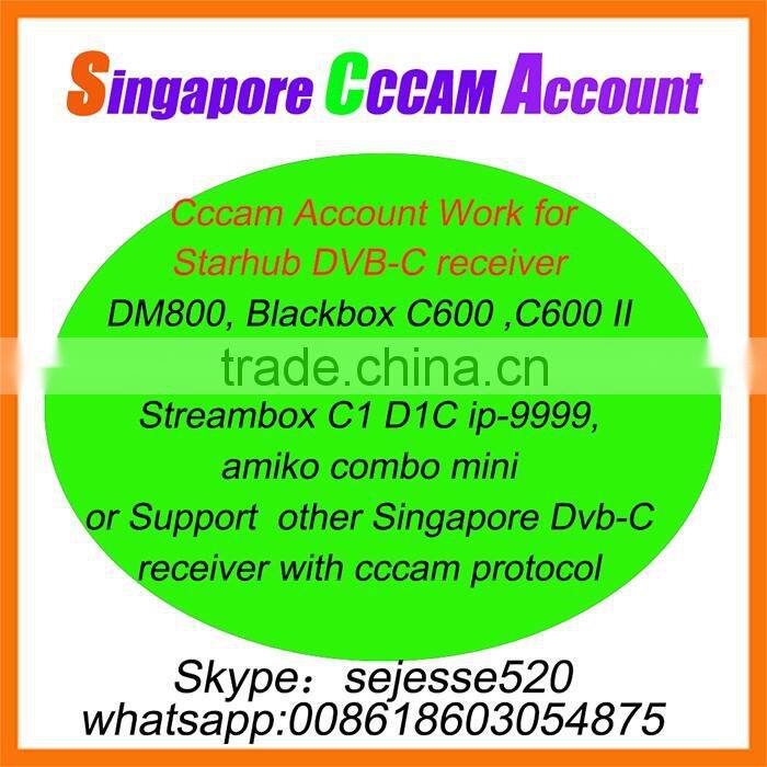 New arrival cccam for singapore starhub cable tv,very stable full sports channels in stock