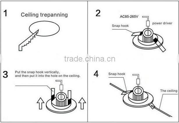 Die casting 7W 10W 15W 22W SMD2835 color tempreture change IP65 waterproof outdoor led downlight